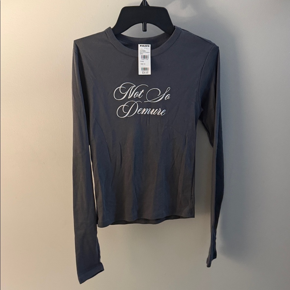 RSQ Dark Gray Long Sleeve Tee